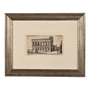 18th Century Italian Engraving, "View of the Palazzo at San Pietro in Montorio"
