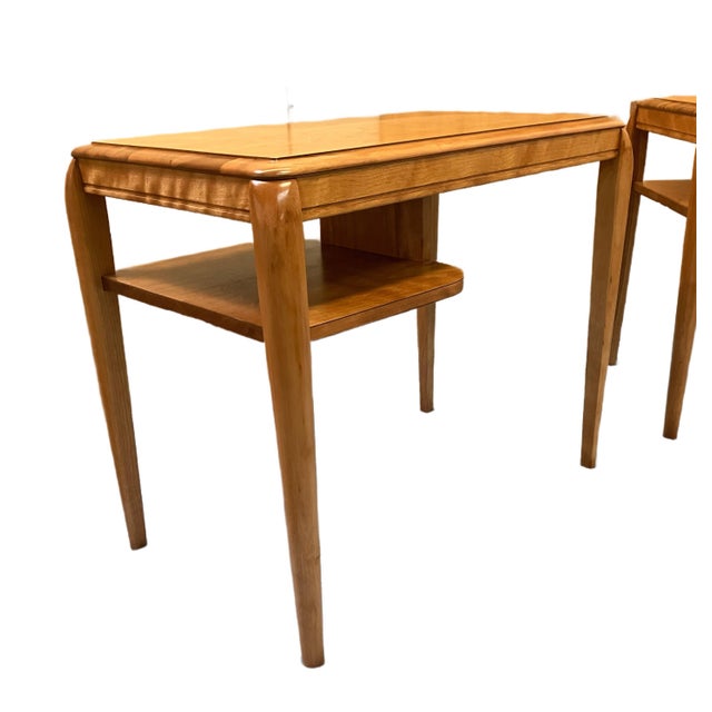Mersman MId 20th Century Mersman Maple Side/Lamp Tables For Sale - Image 4 of 10