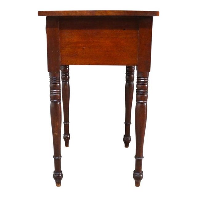 Sheraton Mahogany & Bird’s Eye Maple 2 Drawer Sewing Stand C1830 For Sale - Image 10 of 13