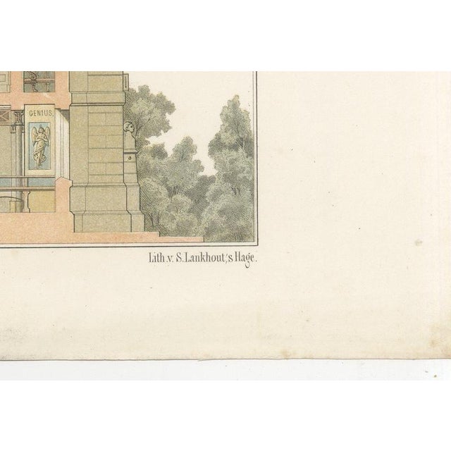 Leliman, Museum King Willem III, Elevation, Dutch Architecture Print, 1865, Paper For Sale - Image 9 of 12