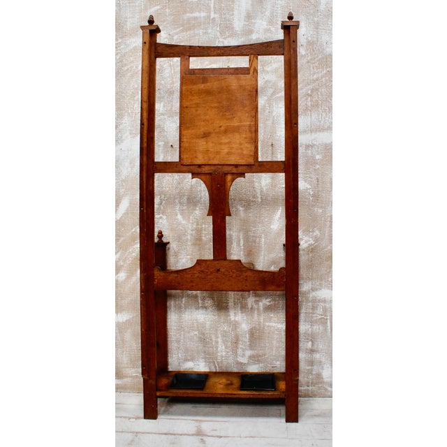 Antique Arts and Crafts Oak Hall Stand, 1880 For Sale - Image 9 of 11