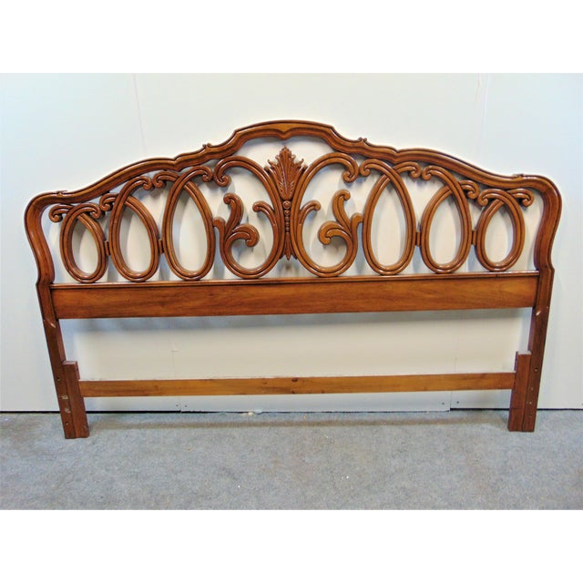 French Style Carved Fruitwood Kingsize Headboard Chairish