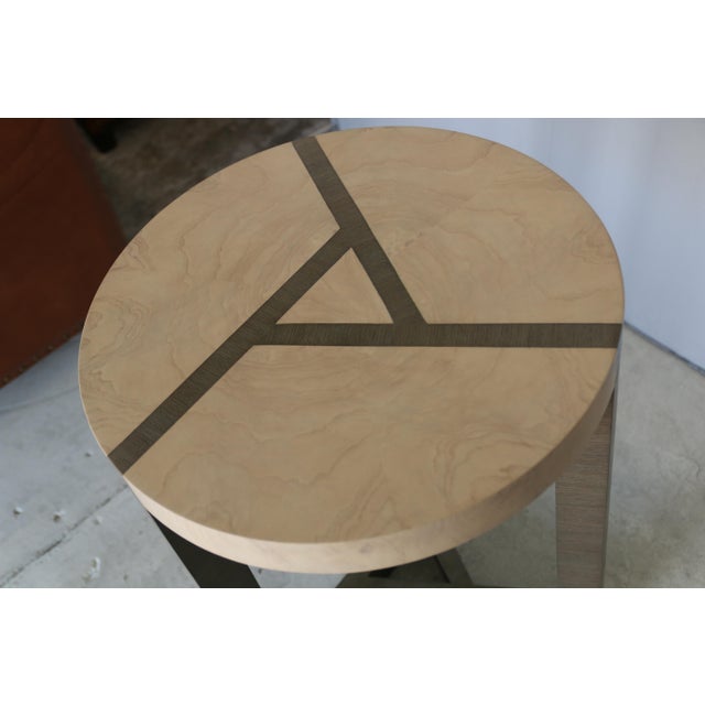 Artistica Round Chairside Merury Spot Table For Sale - Image 4 of 5