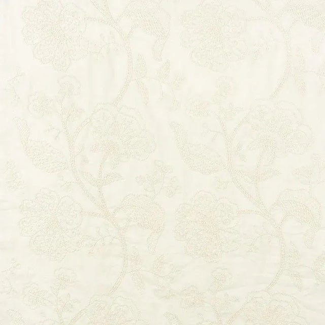 This exquisite large-scale floral, hand-embroidered on a rustic-luxe linen ground, is a total showstopper-and a beautiful...