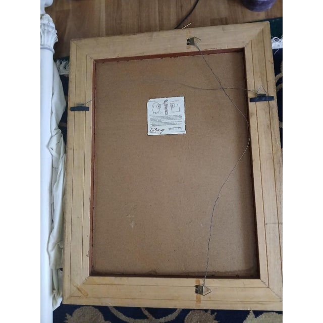 1960s Vintage LaBarge Italian Gilded Carved Wooden Wall Mirror For Sale - Image 5 of 8