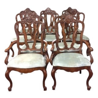 Vintage Dining Chairs, Century Furniture, Set of Ten For Sale