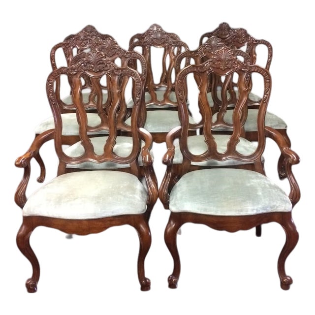 Vintage Dining Chairs, Century Furniture, Set of Ten For Sale