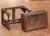 19th Century English Leather Suitcase on Walnut Stand Side Table For Sale - Image 13 of 13