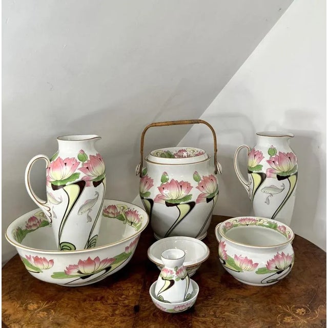 Antique Edwardian Medway Bathroom Set, 1900, Set of 9 For Sale - Image 3 of 11