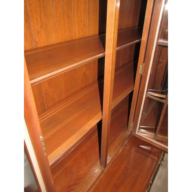 Ethan Allen Court Cherry Breakfront China Chairish