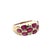 Red 14k Yellow Gold Oval Ruby & Natural Diamond Dome Design Ring, Size 6 For Sale - Image 8 of 9