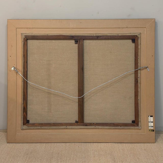 Framed Oil Painting on Canvas by Alphonse Van Beurden Jr. (1878–1962) 'Shepherd and Flock in Autumn Forest' For Sale - Image 15 of 15