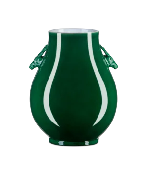 Currey & Company Imperial Green Deer Ears Vase