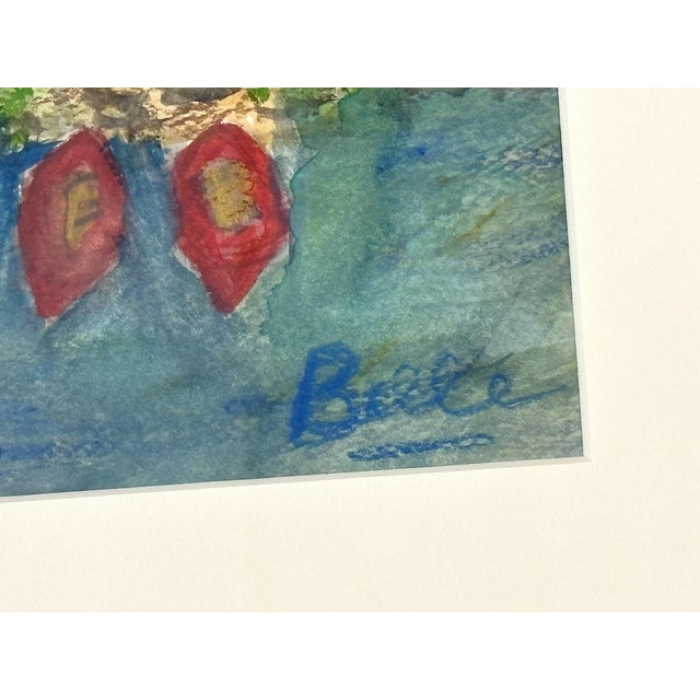 Original Signed and Framed Primitive Mixed Media Drawing Signed 'Belle' For Sale - Image 13 of 14