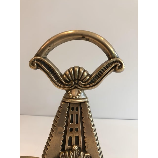 1900s Neoclassical Style Bronze Andirons - a Pair For Sale - Image 6 of 8
