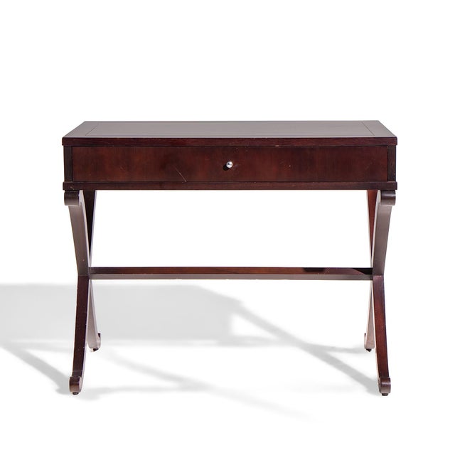 Barbara Barry for Baker Mahogany Side Table This side table measures: 32 wide x 20 deep x 25.25 inches high ABOUT PHOTOS:...