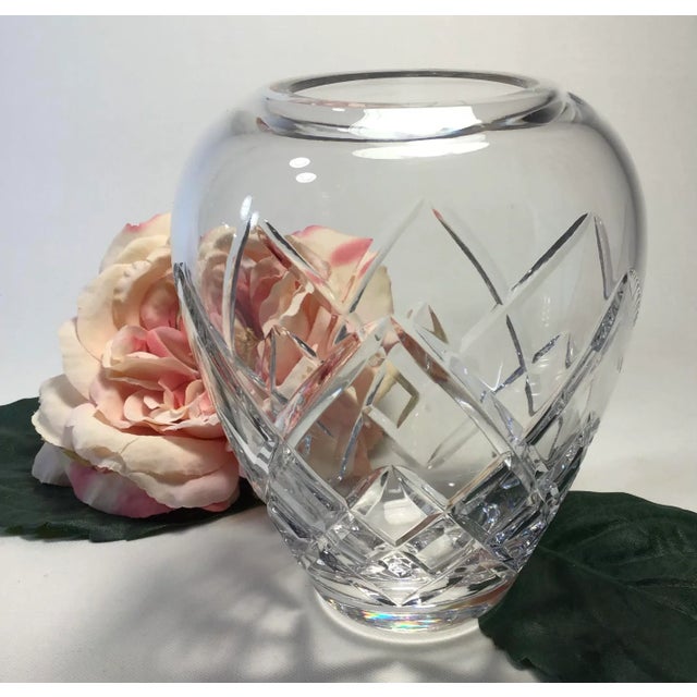 1990’s Cut Glass Small Urn Vase For Sale - Image 4 of 13