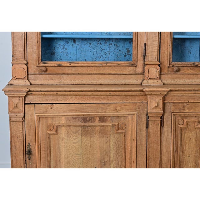 French 19th Century Stripped Oak Bibliotheque For Sale - Image 9 of 15