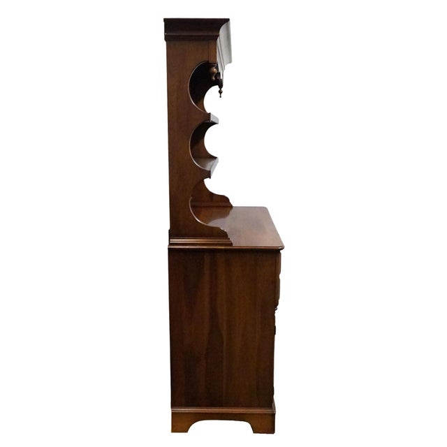 Pennsylvania House Independence Hall Collection Solid Cherry Early American 46" Buffet W. Dutch Cupboard Hutch - Candlelight Finish For Sale - Image 12 of 14