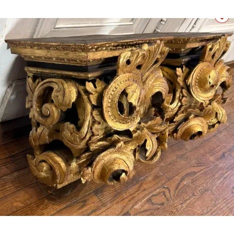 French Pair of Antique Architectural Brackets With Scrolls For Sale - Image 3 of 7