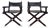 (2) Ralph Lauren Director’s Chairs in Estate Black Leather For Sale