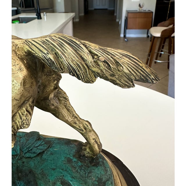 Vintage Brass Hunting Dog Figural Table Table For Sale - Image 16 of 18
