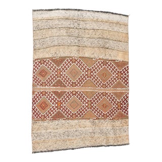 Vintage Turkish Decorative Small Kilim - 3`9″ X 5`0″ For Sale