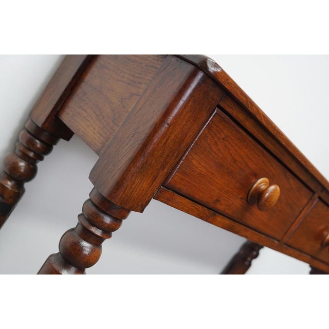 Victorian English Side Table in Oak, 1800s For Sale - Image 11 of 18