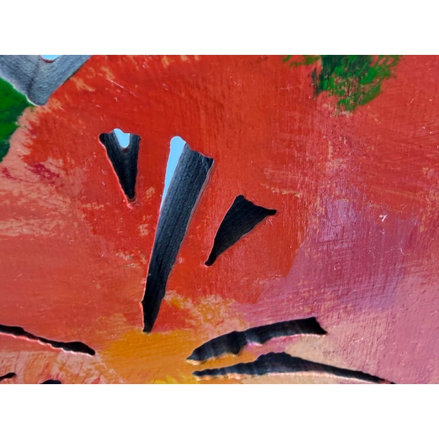 1990s David Gerstein Limited Edition #40/295 Painted Wood Flower Sculpture, Signed For Sale In Los Angeles - Image 6 of 8