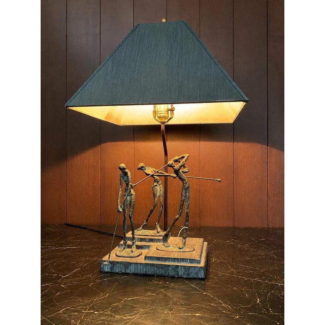 Frederick Cooper Frederick Cooper Golfer Lamp | Vintage Three Golfers Sculpture Mid-Century Modern Lighting For Sale - Image 4 of 8