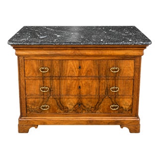 19th Century Louis Philippe Secretary in Walnut Veneer and Burr Walnut For Sale