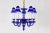 Glass Czechoslovakian Blue Glass Chandelier, 1940s For Sale - Image 7 of 12