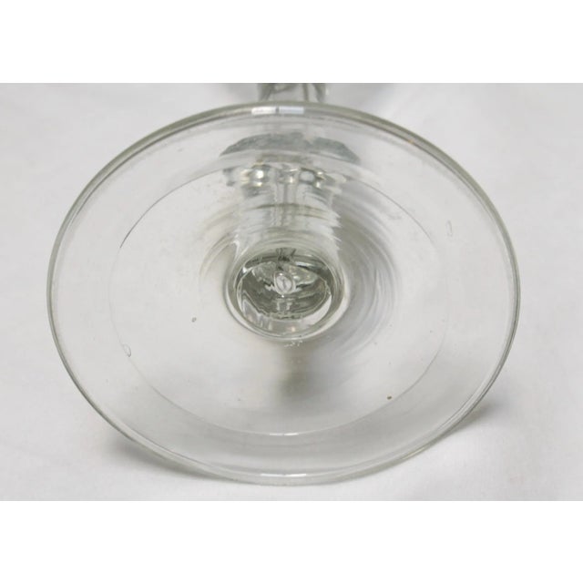 Glass C. 1740 Flared Flute With Teared Stem For Sale - Image 7 of 8