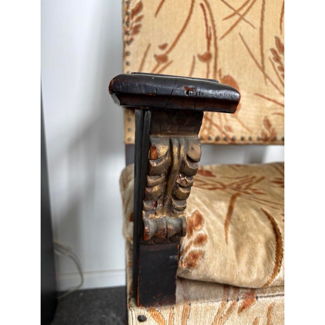18th Century 17th or 18th Century Renaissance Throne Arm Chair For Sale - Image 5 of 9