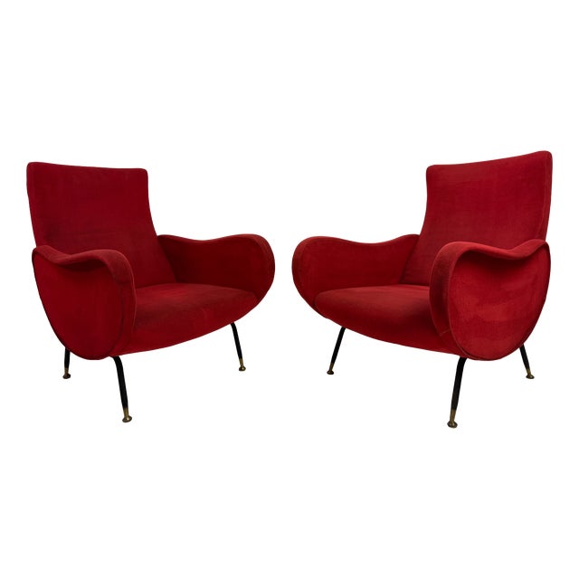 Mid-Century Italian Armchairs, 1960s, Set of 2 For Sale