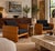 Striking pair of 1970s Mid-Century Modern lounge chairs featuring a bold architectural cube-form design with substantial...