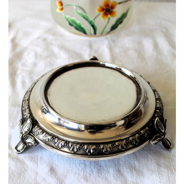 Green Silver-Plated Bonbonnière from WMF, 1890s For Sale - Image 8 of 9