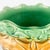 Stunning vintage pottery jardiniere / planter. Incredible blended green to brown glaze. Love the scalloped heart edge....