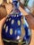 Glass Mid 20th Century Stunning 25" Murano Cobalt Blue Millefiori Vase Hand-Blown Statement Piece For Sale - Image 7 of 12