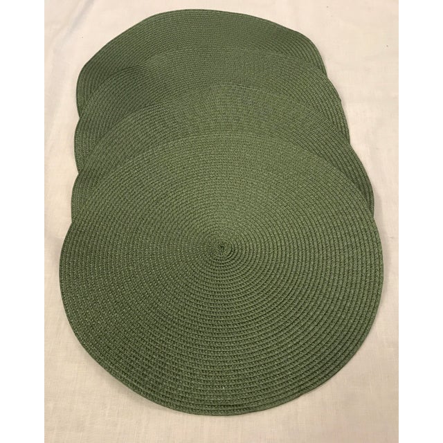 Avocado Green Woven Round Placemats Set of 4 Chairish