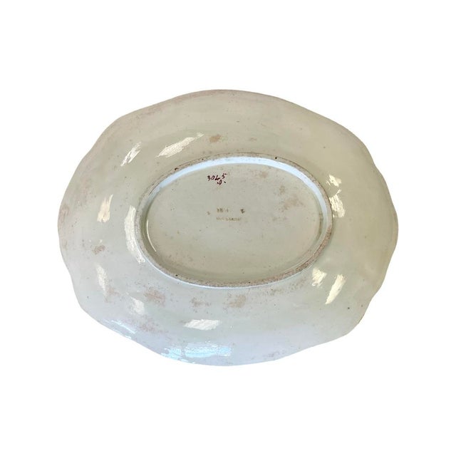 Striking Turquoise Wedgwood Majolica Platter. Raised Coral Texture with Cherry Blossom Branches. Yellow Branch Edge....