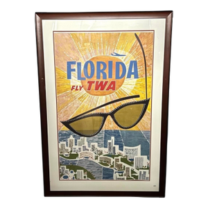 David Klein Twa Florida Ca. 1960 Original Lithograph Large Print Poster