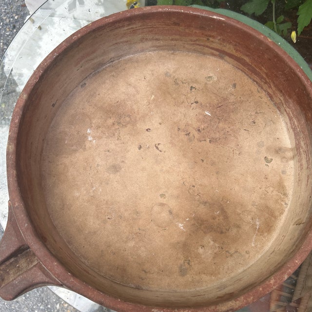 Antique 19th Century Indian Hand-Carved Red Sandstone Kundi Bowl - 16" For Sale - Image 4 of 6