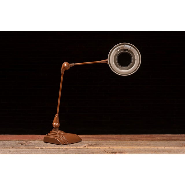 1940s Art Deco "Flexo" Industrial Fluorescent Magnifier Task Lamp For Sale - Image 4 of 11