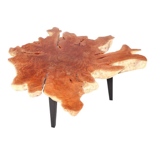 Modern Lychee Living Edge Coffee Table 94 For Sale