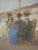 Wood Framed French Print Figures on a Veranda by Beach For Sale - Image 7 of 11