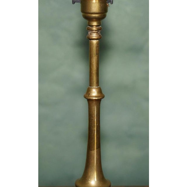 Early 20th Century Antique English Brass Table Lamps, 1900, Set of 2 For Sale - Image 5 of 13