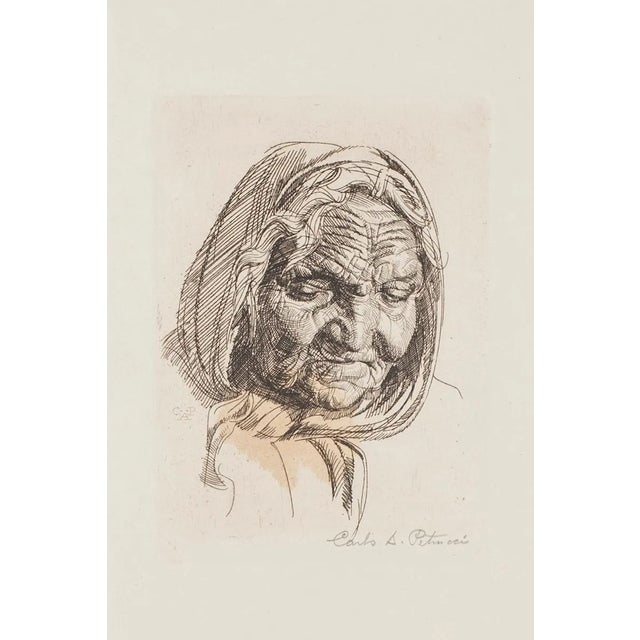 Untitled - Original Etching by C.A. Petrucci - 1960s 1960s For Sale