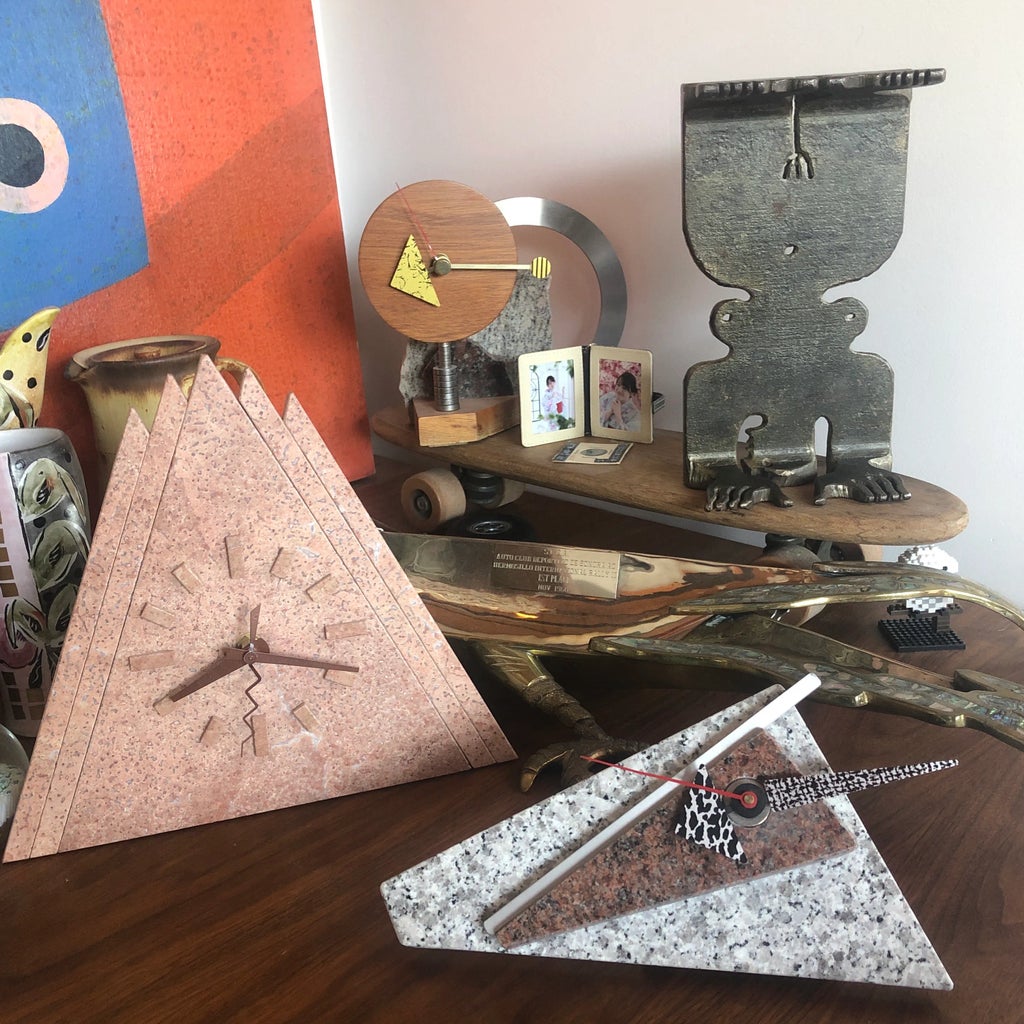 Late 20th Century Post Modern Memphis Style Stone and Aluminum