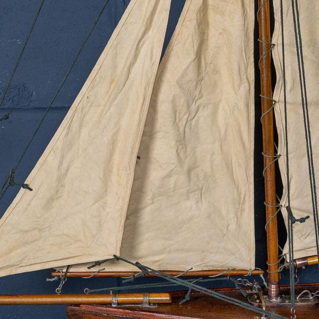 Vintage English Carved Hull Pond Yacht, 1930 For Sale - Image 12 of 18